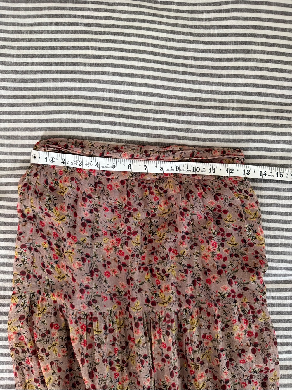 Bloomingdale’s ba&sh Pink Floral Tiered Midi Skirt size MEDIUM - Picture 7 of 11